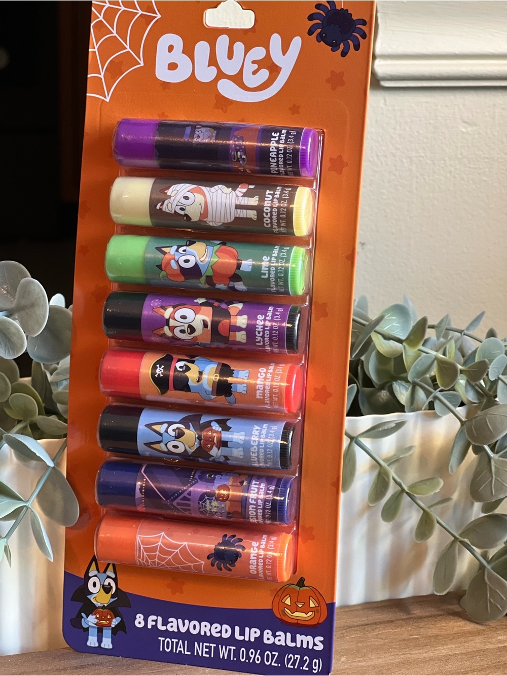 Kids 8-Pack Flavored Lip Balms - Assorted Colors